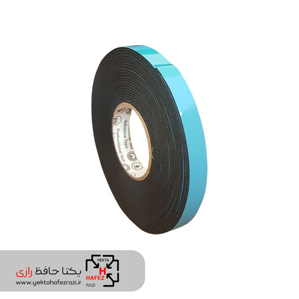 چسب دوطرفه مشکی با روکش آبی بنوتاپ عرض 1 سانتی متر