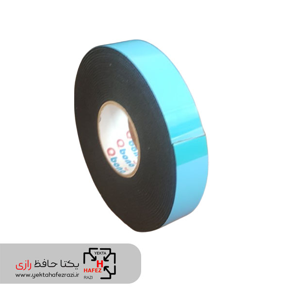 چسب دوطرفه مشکی با روکش آبی بنوتاپ عرض 2 سانتی متر
