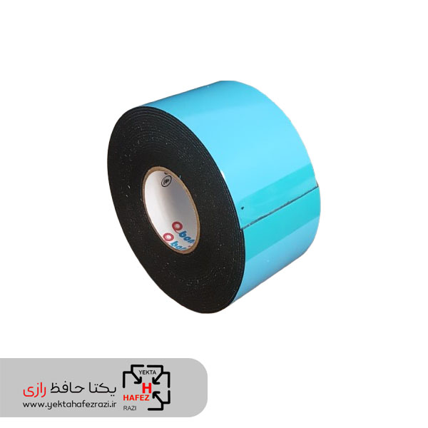 چسب دوطرفه مشکی با روکش آبی بنوتاپ عرض 5 سانتی متر